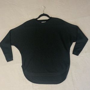 Black ribbed sweater